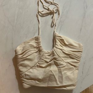 Zara Draped Tie Halter Top